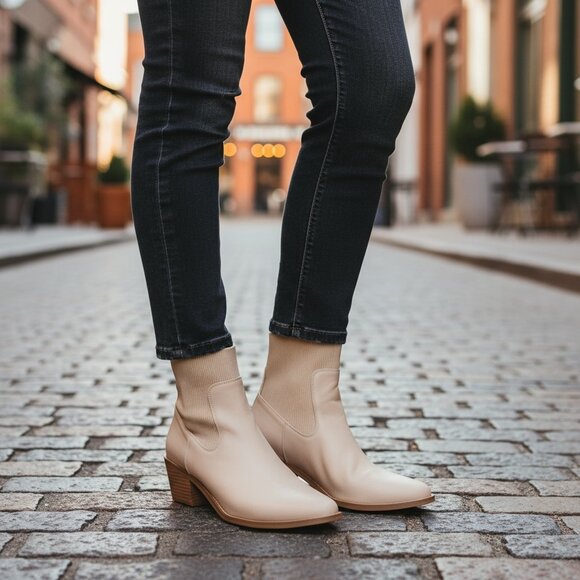 Dolce Vita Boots Tan/Beige Minimalist - Picture 1 of 4